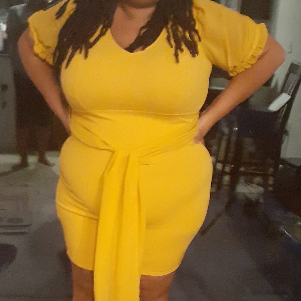 Yellow bodycon